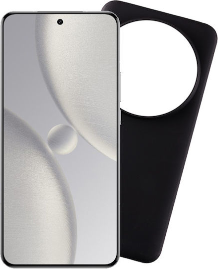 Volte-Tel Silikon Umschlag Rückseite mit Nackenriemen Schwarz für Xiaomi 15 Ultra