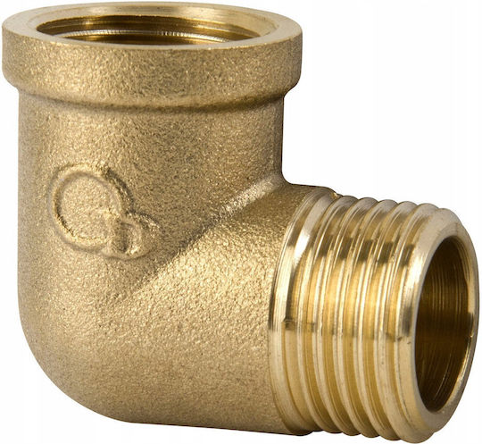 Diamond Γωνία Съединител за тръби Месинг 1/2" Мъжки