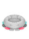 Dog Bed Thick Raised Edges Non-slip Jellyfish Pattern 70x70x20 Cm Gray