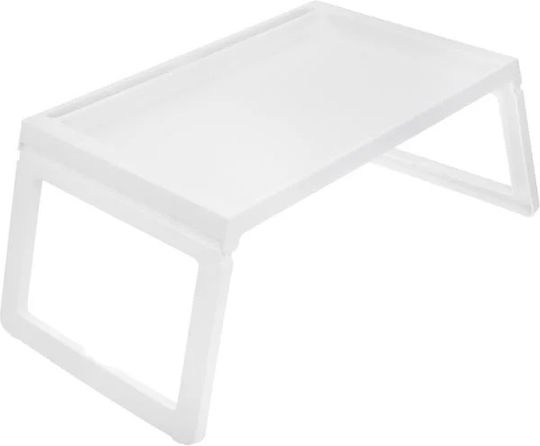 Folding Beach Camping Table Plastic 54x35x27cm White