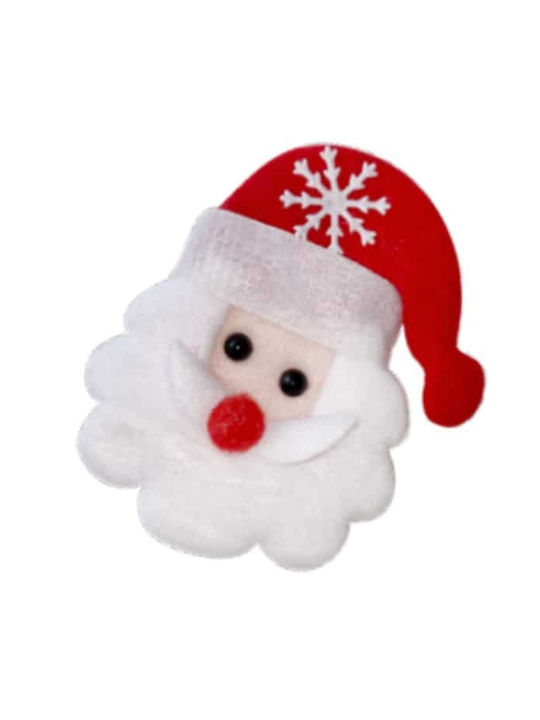 Christmas Bone-shaped Santa Hair Clip 8x5cm Ferribiella