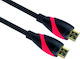 Cablu Vcom Cg525 HDMI M la HDMI M 1.8m Negru, Conectori placati cu aur