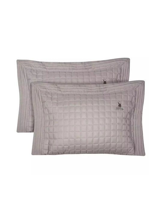 Greenwich Polo Club Σετ Μαξιλαροθήκες Oxford Taupe 50x70εκ.