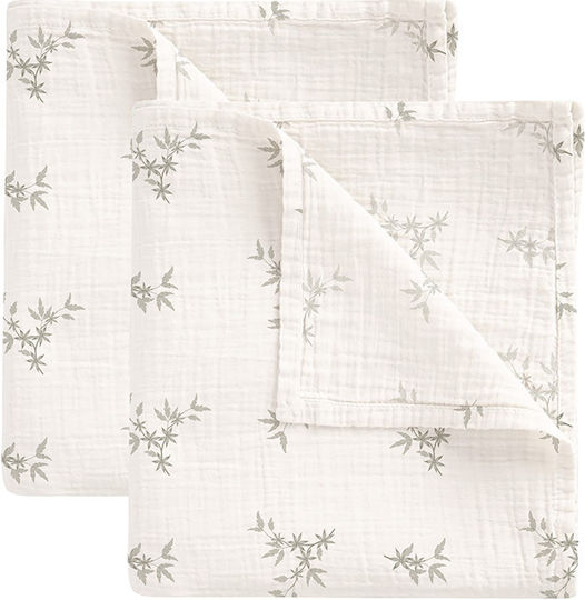 Bimbidreams Isolda Ecru Muslin Swaddle Blanket 60x60cm 2 Pieces