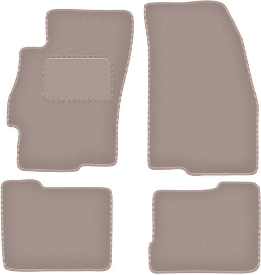 Beige Velvet Floor Mats Fiat Linea Sedan 2009-2015