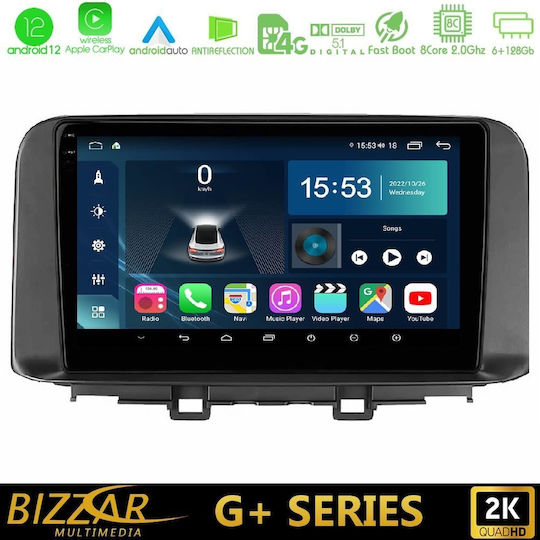 Bizzar Ηχοσύστημα Αυτοκινήτου για Hyundai Kona 2018-2023 (Bluetooth/USB/WiFi/GPS/Apple-Carplay/Android-Auto) με Οθόνη Αφής 9"