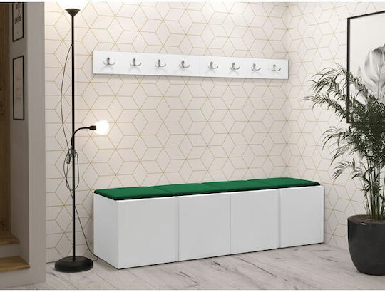Hartford 276 Eingangsmöbel mit Spiegel & Garderobe White 168x42x46cm