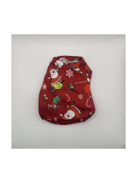 Bonnie Medium Red Christmas Dog Shirt with Santa Design