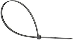 Alcasa Δεματικά Καλωδίων Πλαστικά 250mmx4.8mm σε Μαύρο χρώμα (100τμχ) (KAB-25S48)
