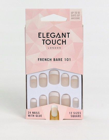 Elegant Touch Nail Tips in Beige Color 24pcs