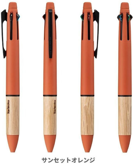 Uni Mitsubishi Jetstream X Karimoku Multipen 4 Kugelschreiber 1 Bleistift 0,5 mm Msxe5-kf Sunset Orange 4902778309117