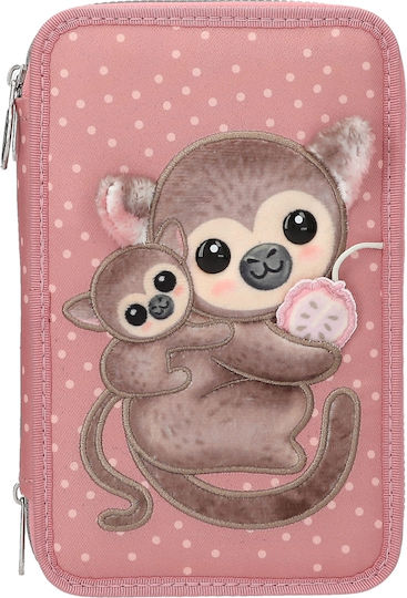 Depesche Pencil Case with 3 Compartments Pink