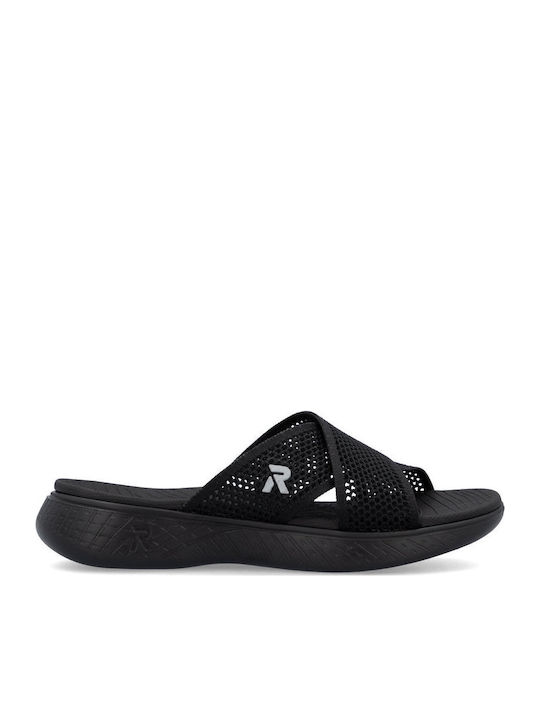 Γυναικεία Ανατομικά Σανδάλια Flatforms Μαύρα