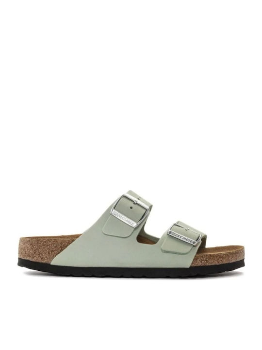Birkenstock Big Buckle Дамски Кожени Сандали Зе...