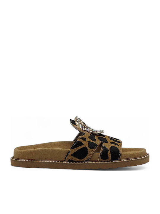 Sandale Casual Damă de Piele Bej C4-Beige