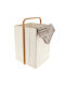 Eurocasa Καλάθι Απλύτων Bamboo 55x35x34cm Λευκό