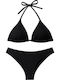 Bikini Set Triangle Top & Brazil Bottom Black