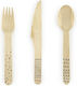Wooden Cutlery 3 Black Designs Set of 18 pcs