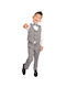 TakTakBaby Boys Baptism Suit with Vest 5pcs Gray