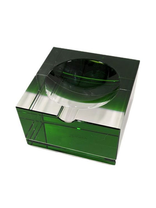 Σταχτοδοχείο Κρυστάλλινο Forest Green Clear 12x12x7 Cm