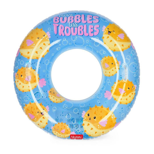 Legami Milano Kinder Schwimmring mit Durchmesser 102cm. Hellblau