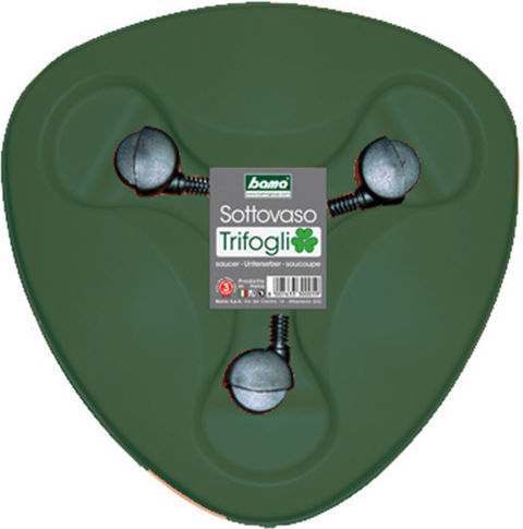 Bama Pot Stand Plastic Green with Wheels 40cmx40cmx10cmcm.