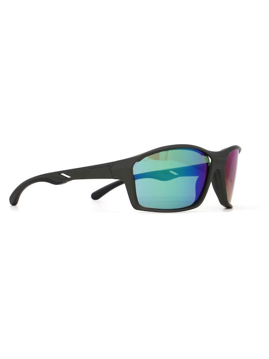 Red Bull Spect Unisex Sunglasses with Green Frame and Green Mirror Lens