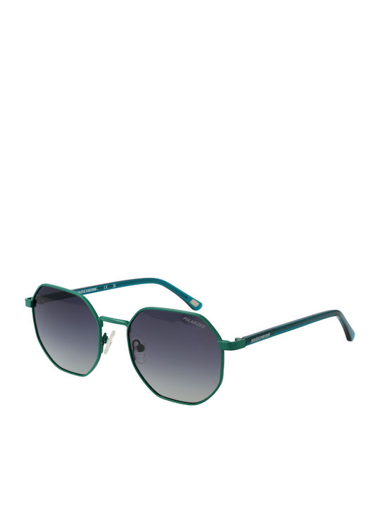 Skechers Women's Sunglasses with Green Metal Frame and Green Gradient Polarized Lens SE6288 5487D