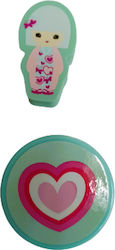 Set de 2 piese: 1 radieră & 1 ascuțitoare Kimmidoll Junior