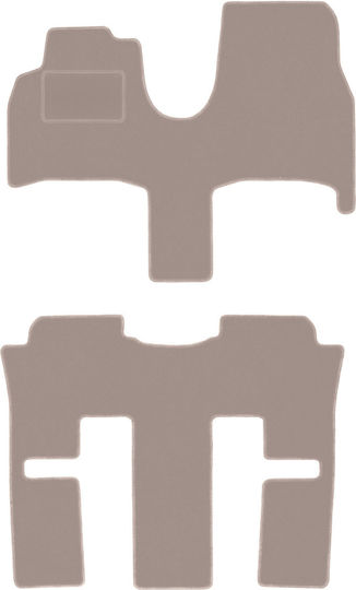 Beige Samt Fußmatten Lancia Phedra 7-Sitzer 2002-2010