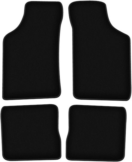 Covorașe de podea din catifea neagră simple Citroen Zx Hatchback 1991-1998