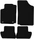 Basic Schwarze Samt-Fußmatten Citroen C2 Hatchback 2003-2009