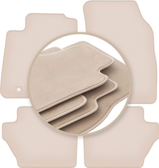 Premium Beige Car Mats for Ford Fiesta Mk7 Hatchback 2008-2011