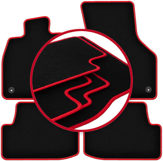 Carlux Red Car Mats for Seat Arona Crossover 2017