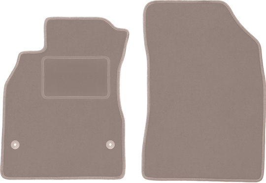 Beige Front Floor Mats Renault Fluence Sedan 2009-2016