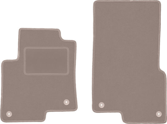 Beige Front Floor Mats Smart Forfour I Hatchback 2004-2007