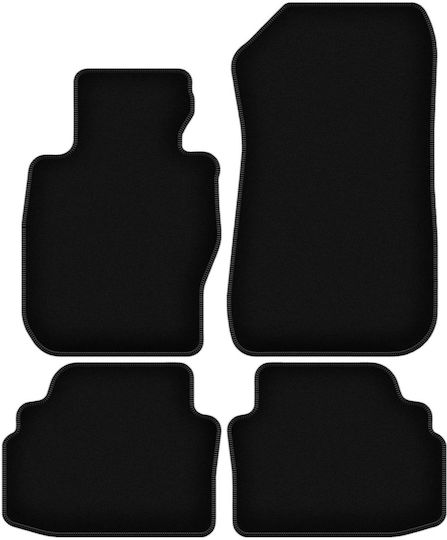 Basic schwarze Samt-Fußmatten BMW 3 E92 Xdrive Coupé 2004-2011