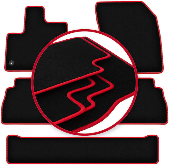 Carlux Red Car Mats Peugeot Rifter 7 Seater 2018