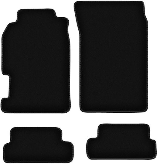 Schwarze Samt-Fußmatten Basic für Honda Prelude V Coupe 1996-2001