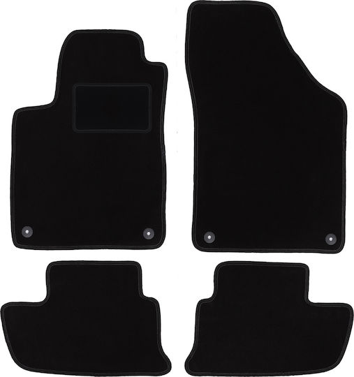 Schwarze Samt-Fußmatten Peugeot Rcz Coupe 2010-2015