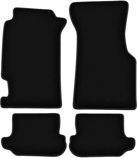 Covorașe de podea negre simple din catifea Honda CRX Delsol Coupe Cabriolet 1992-1997