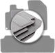 Graue Auto Fußmatten Peugeot 407 Coupe Limousine Kombi SW 2004-2011