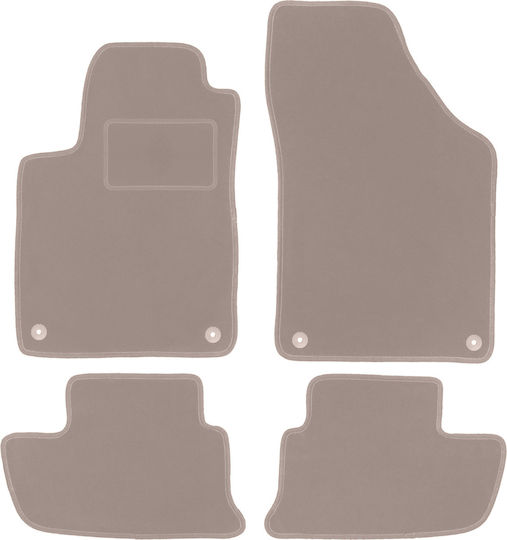 Beige Velvet Car Mats Peugeot RCZ Coupe 2010-2015