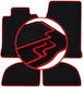 Carlux-red Car Mats Porsche 968 Coupe 1976-1988