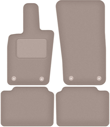 Beige Velvet Car Mats Porsche Panamera II Coupe 2017