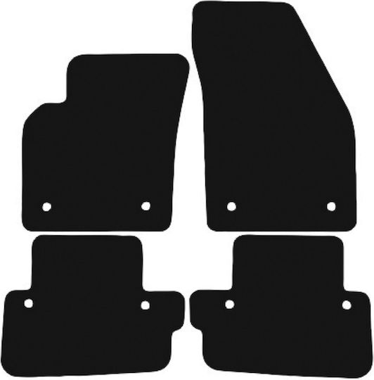 Basic schwarze Samt-Fußmatten Volvo C70 II Coupé 2005-2013