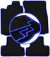 Carlux-blue Car Mats Mitsubishi Eclipse Iv Coupe 2006