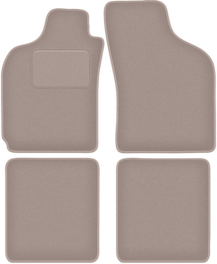 Beige Velvet Car Mats Fiat Palio Sedan 1996-2004