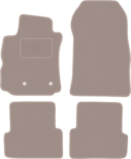 Beige Velvet Car Mats Renault Modus Minivan 2004-2012
