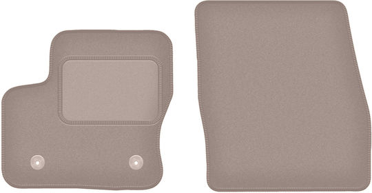 Beige Velvet Floor Mats Ford Transit Connect Van 2013-2017